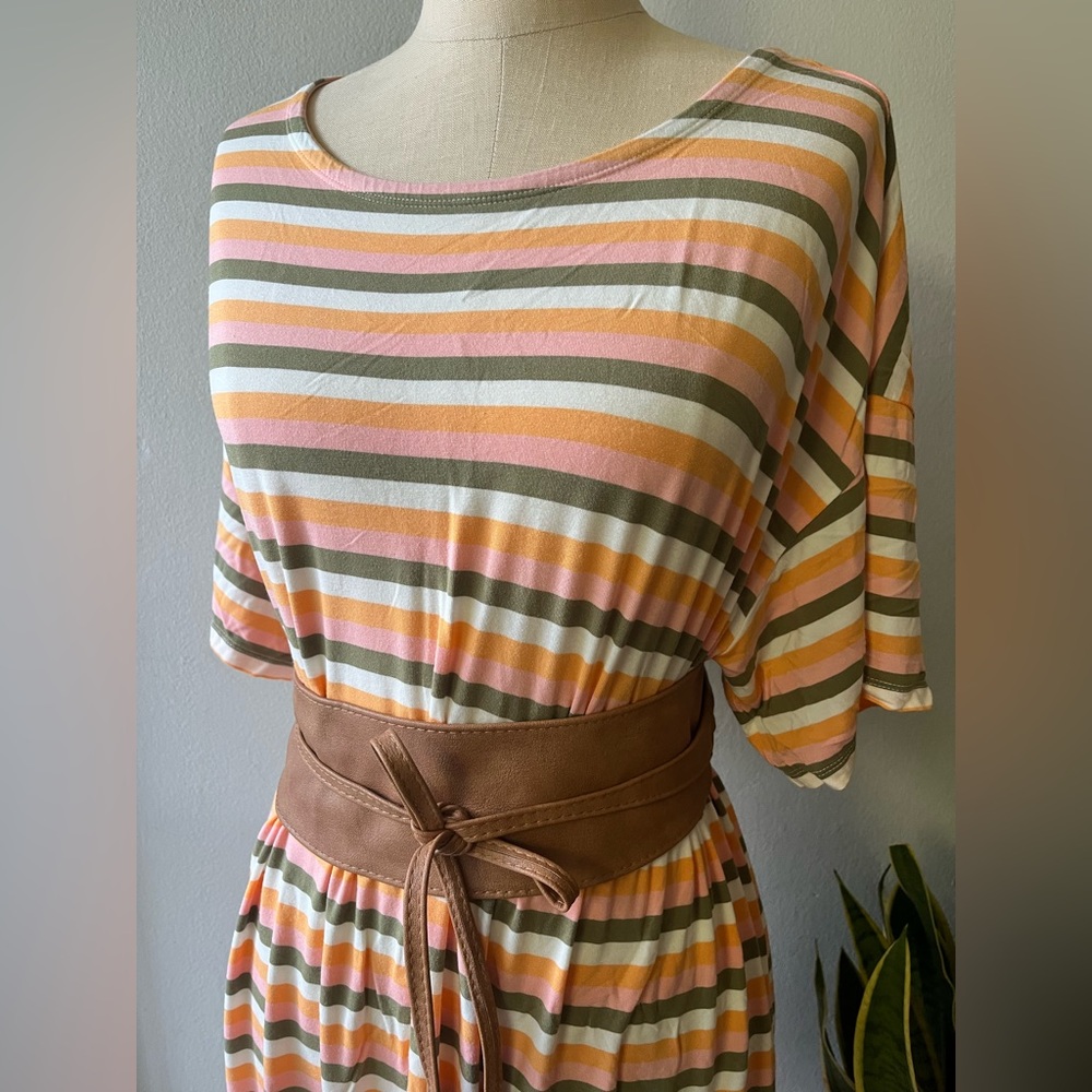 ON• Striped Sunday Sleep Dress• Sz XL Tall - Picture 2 of 6